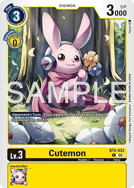Cutemon [BT5-033] (Reprint) [Advanced Booster Digimon Generation] | Total Play