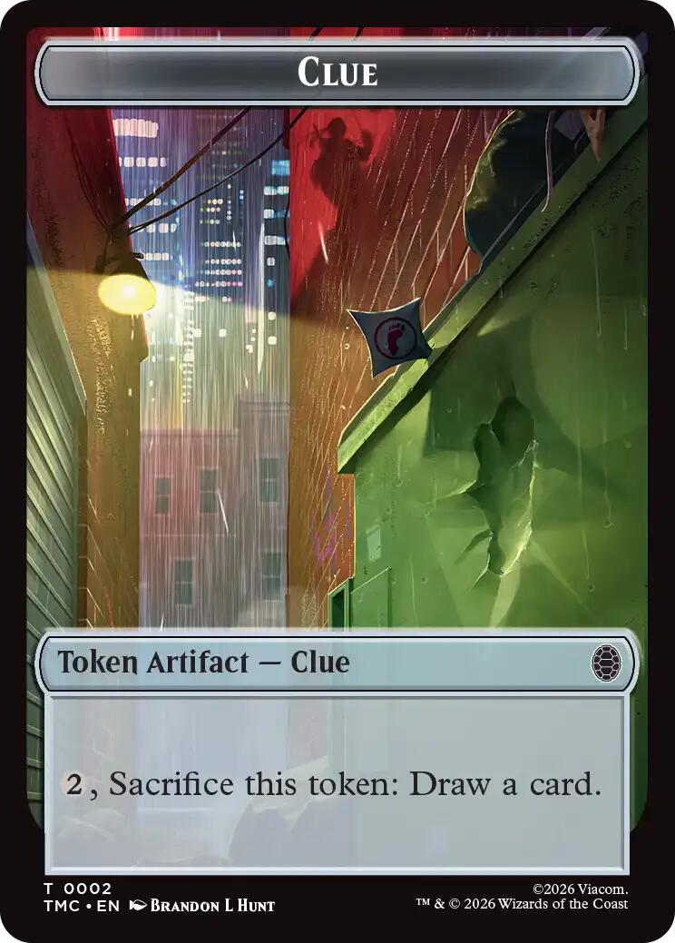 Clue // Rat Double-Sided Token [Teenage Mutant Ninja Turtles Commander Tokens] | Total Play