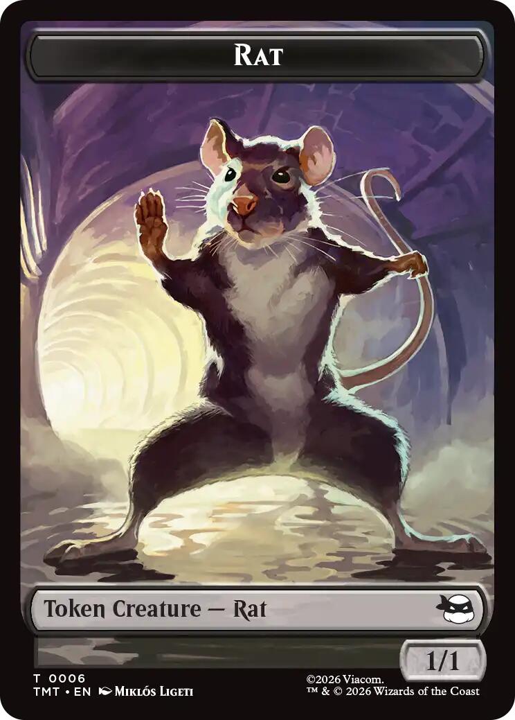 Rat // Food Double-Sided Token [Teenage Mutant Ninja Turtles Tokens] | Total Play