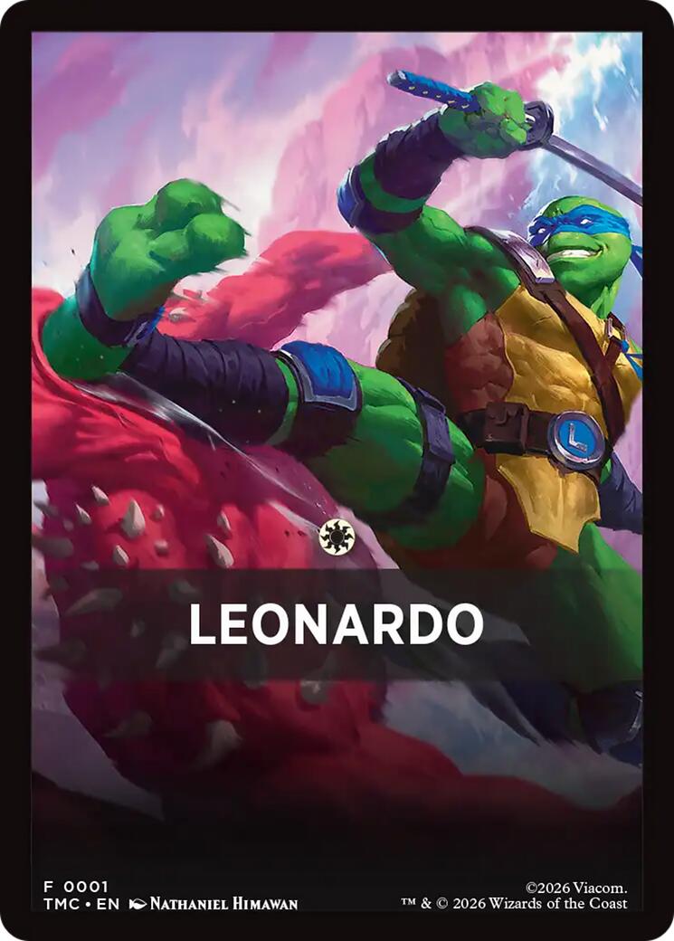 Leonardo Theme Card [Teenage Mutant Ninja Turtles Commander Tokens] | Total Play