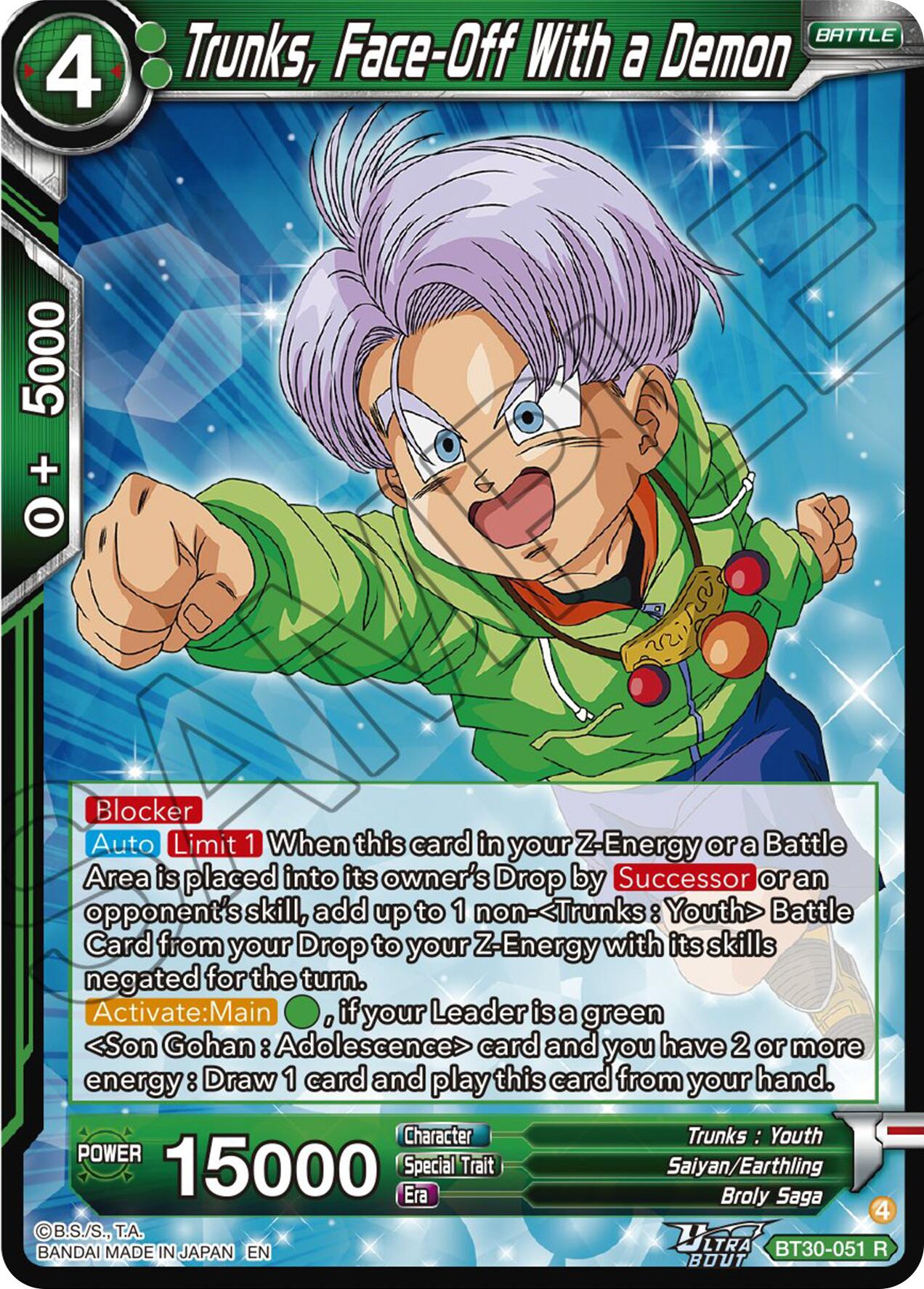 Trunks, Face-Off With a Demon (BT30-051) [Three Glorious Fighters] | Total Play