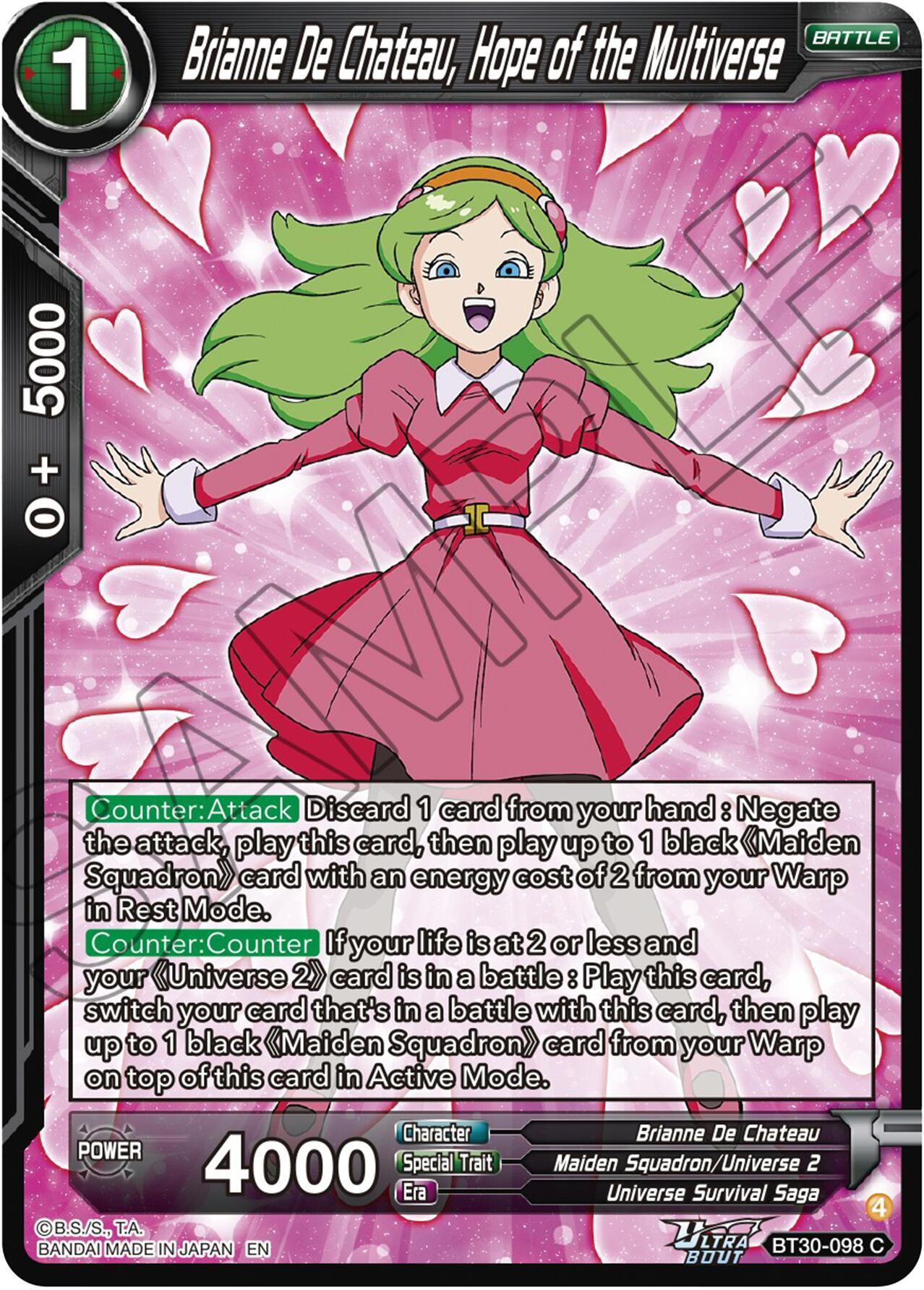 Brianne De Chateau, Hope of the Multiverse (BT30-098) [Three Glorious Fighters] | Total Play