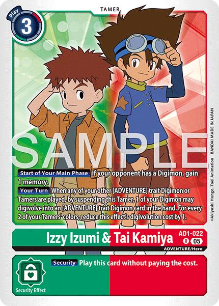 Izzy Izumi & Tai Kamiya [AD1-022] [Advanced Booster Digimon Generation] | Total Play