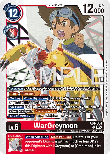 WarGreymon [AD1-004] [Advanced Booster Digimon Generation] | Total Play