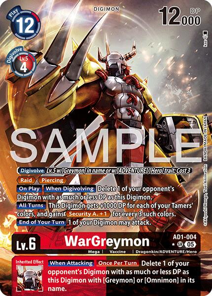 WarGreymon [AD1-004] (Alternate Art) [Advanced Booster Digimon Generation] | Total Play
