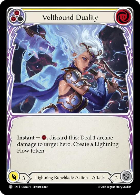 Voltbound Duality (Yellow) [OMN078] (Omens of the Third Age)  Rainbow Foil | Total Play