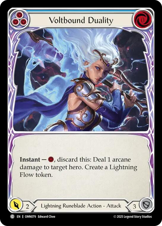 Voltbound Duality (Blue) [OMN079] (Omens of the Third Age)  Rainbow Foil | Total Play