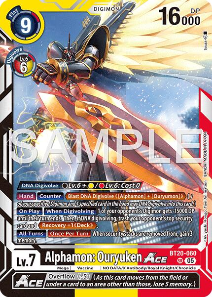 Alphamon: Ouryuken ACE [BT20-060] (Reprint) [Advanced Booster Digimon Generation] | Total Play