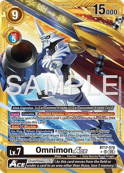 Omnimon ACE [BT17-078] (Gold Border) [Advanced Booster Digimon Generation] | Total Play