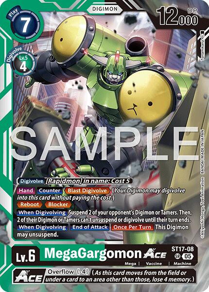 MegaGargomon ACE [ST17-08] (Reprint) [Advanced Booster Digimon Generation] | Total Play