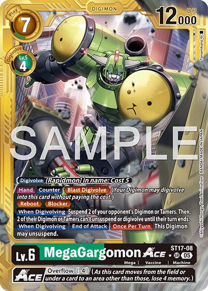 MegaGargomon ACE [ST17-08] (Gold Border) [Advanced Booster Digimon Generation] | Total Play