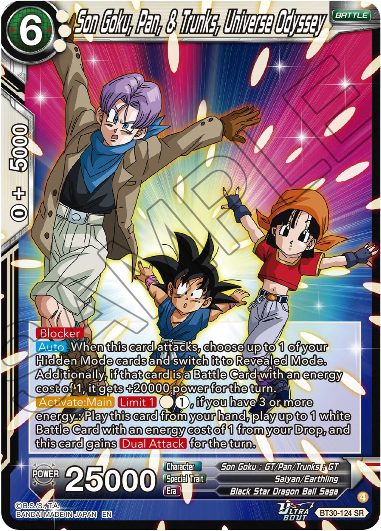 Son Goku, Pan, & Trunks, Universe Odyssey (BT30-124) [Three Glorious Fighters] | Total Play
