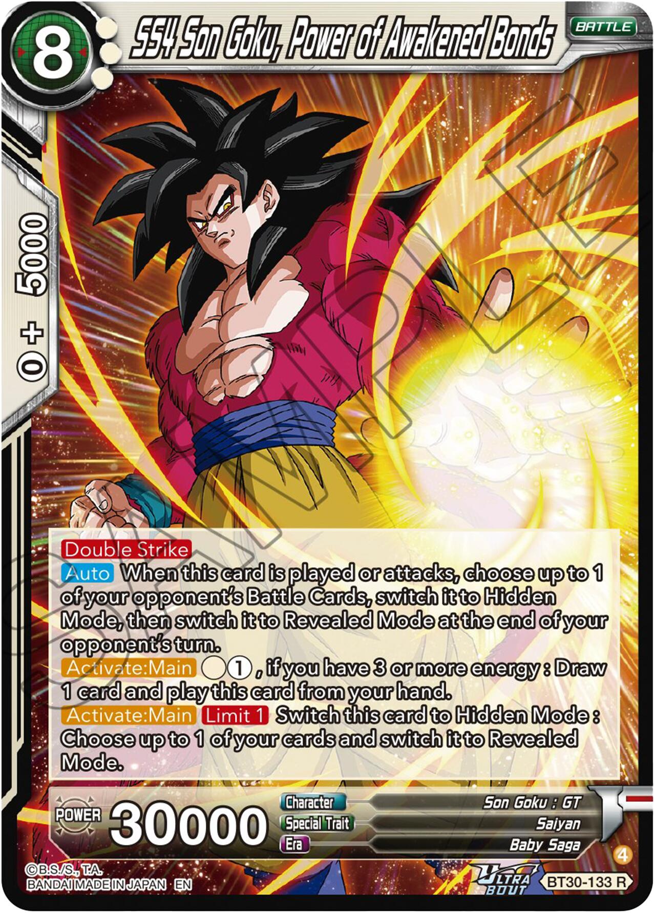 SS4 Son Goku, Power of Awakened Bonds (BT30-133) [Three Glorious Fighters] | Total Play