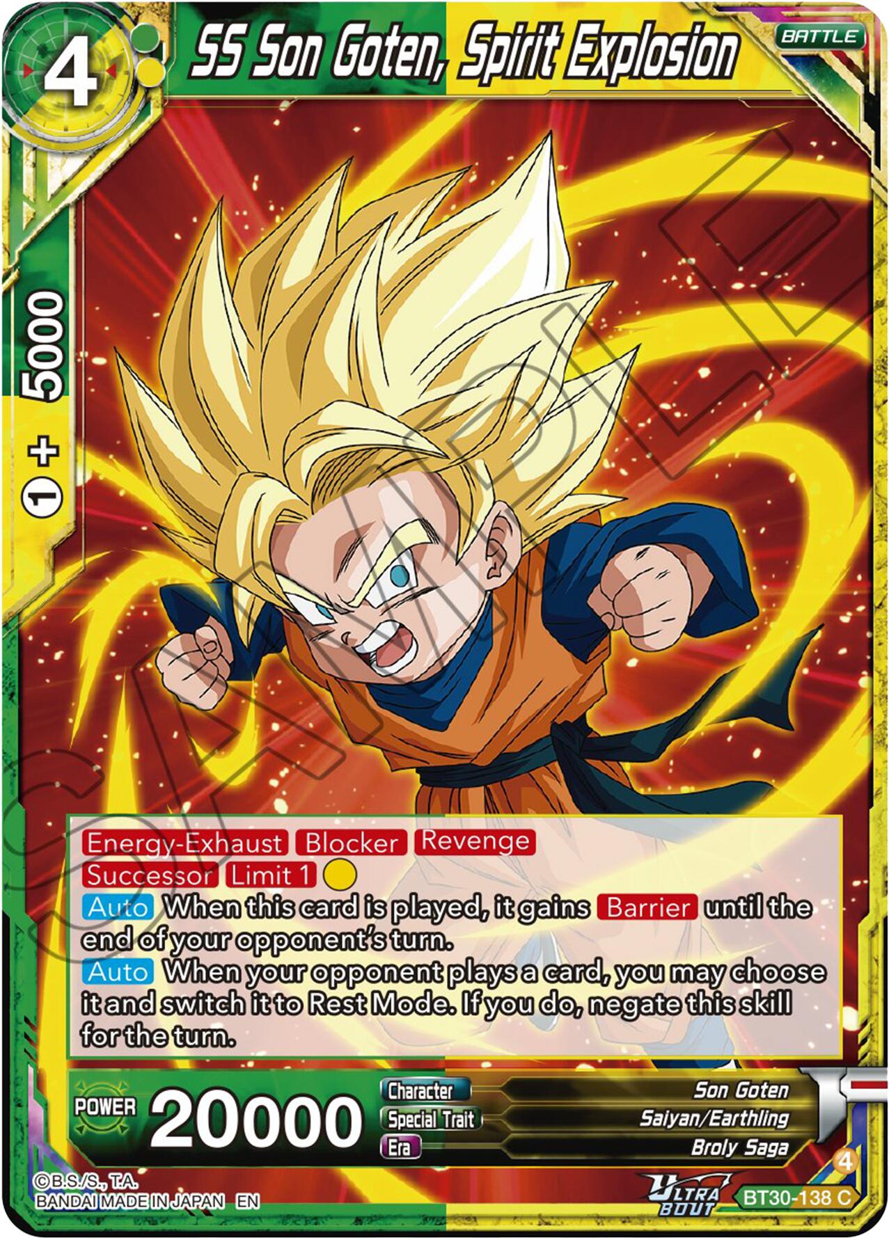 SS Son Goten, Spirit Explosion (BT30-138) [Three Glorious Fighters] | Total Play