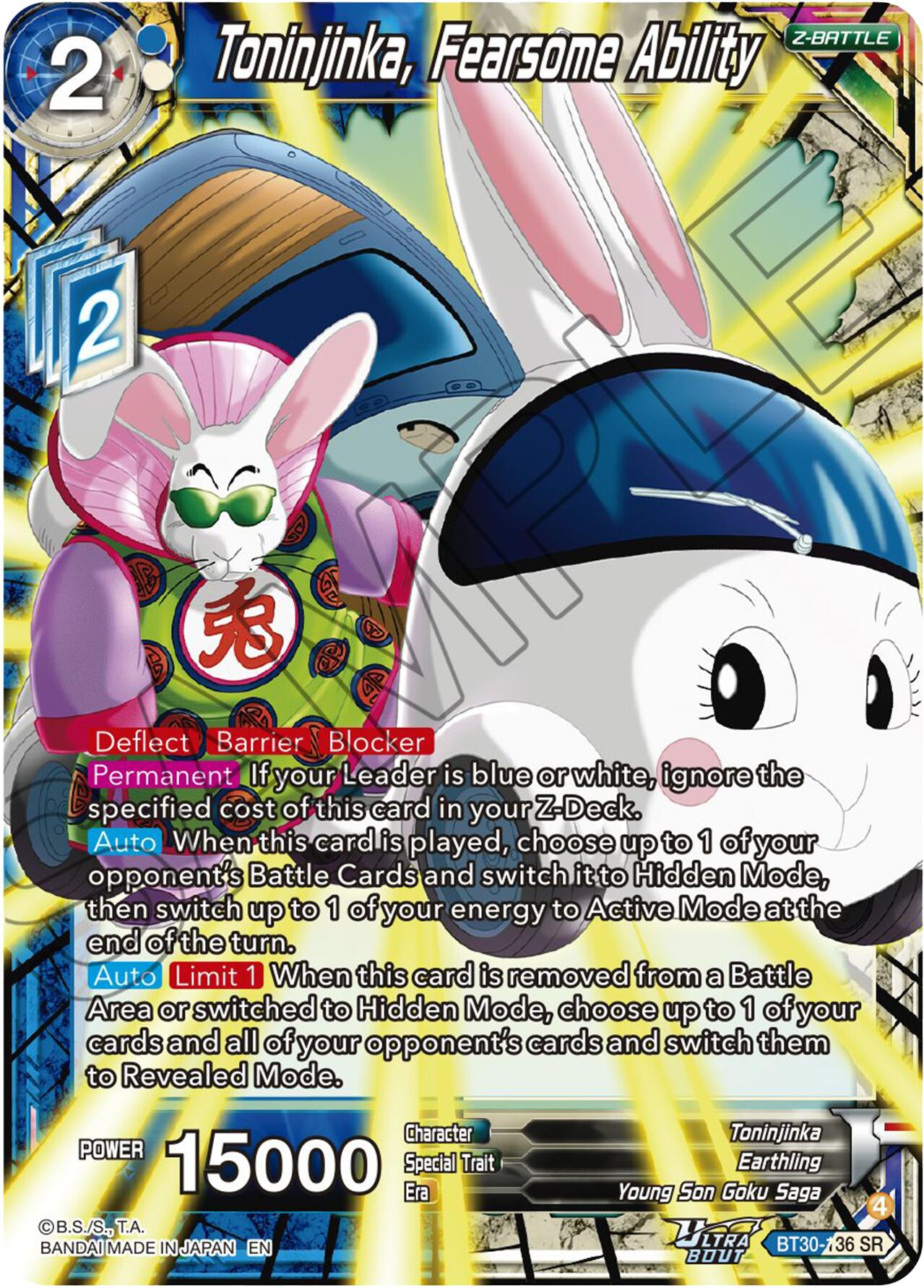 Toninjinka, Fearsone Ability (BT30-136) [Three Glorious Fighters] | Total Play