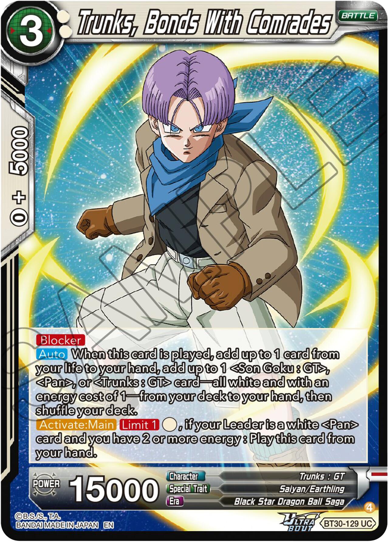 Trunks, Bonds With Comrades (BT30-129) [Three Glorious Fighters] | Total Play