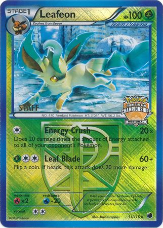 Leafeon (11/116) (Regional Championship Promo Staff) [Black & White: Plasma Freeze] | Total Play