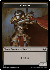 Vampire (0006) // Vampire Demon Double-Sided Token [The Lost Caverns of Ixalan Commander Tokens] | Total Play