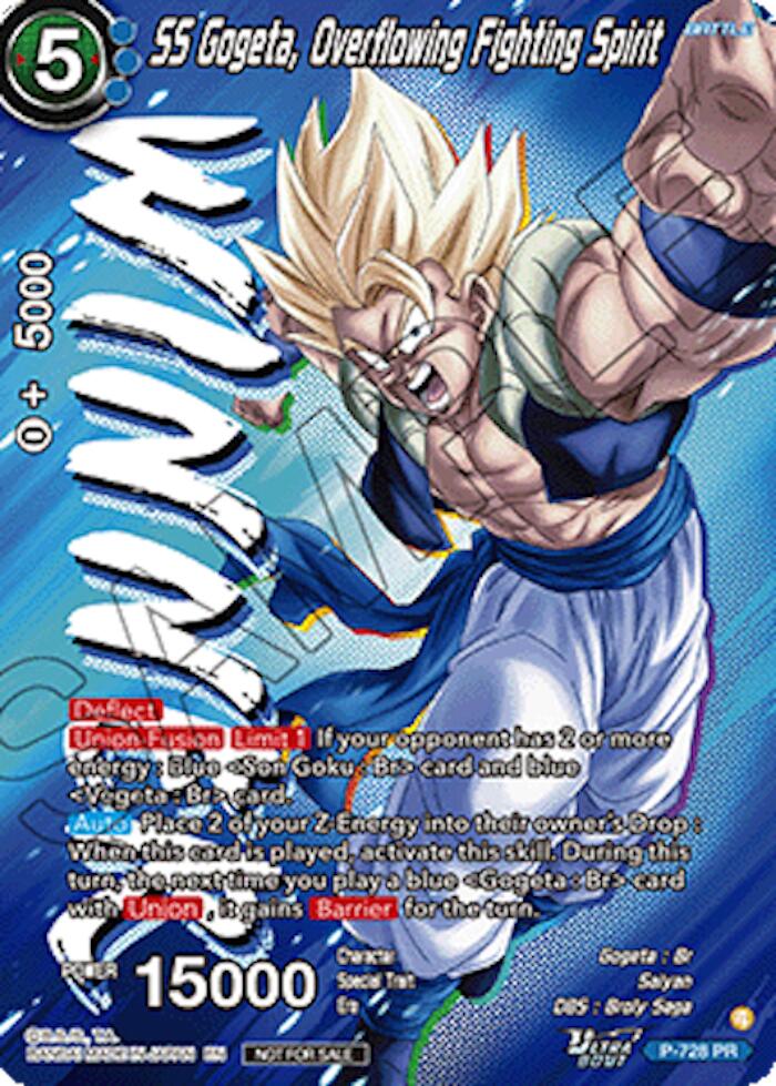SS Gogeta, Overflowing Fighting Spirit (Ultra-Bout Series Tournament Pack Vol.2) (Winner) (P-728) [Tournament Promotion Cards] | Total Play