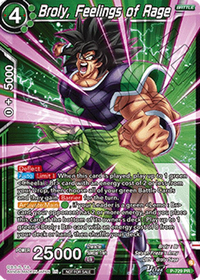 Broly, Feelings of Rage (Ultra-Bout Series Tournament Pack Vol.2) (P-729) [Tournament Promotion Cards] | Total Play