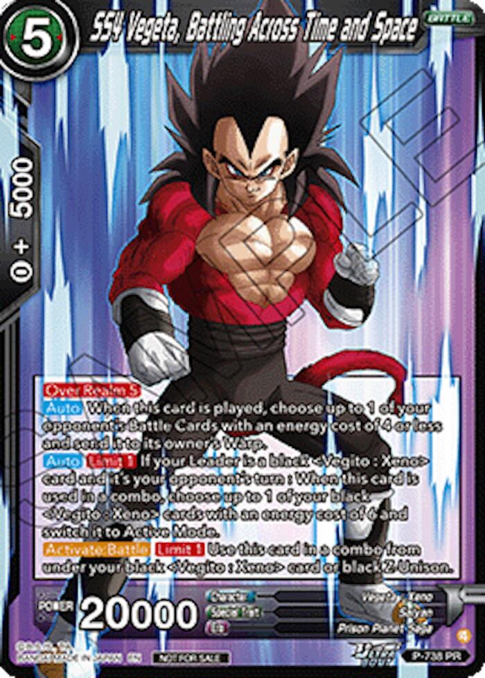 SS4 Vegeta, Battling Across Time and Space (Ultra-Bout Series Tournament Pack Vol.2) (P-738) [Tournament Promotion Cards] | Total Play