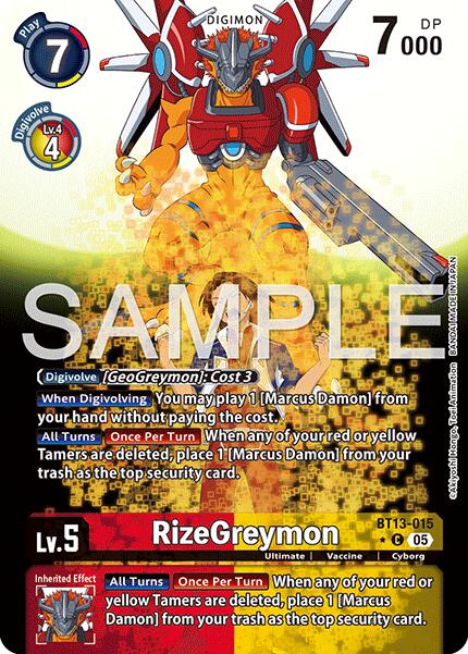 RizeGreymon [BT13-015] (Alternate Art) [Advanced Booster Digimon Generation] | Total Play
