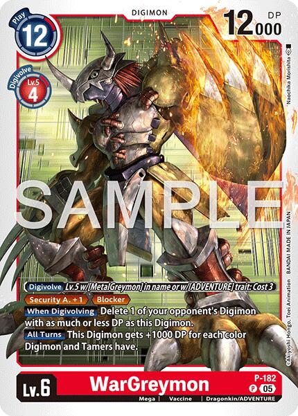 WarGreymon [P-182] (Reprint) [Advanced Booster Digimon Generation] | Total Play