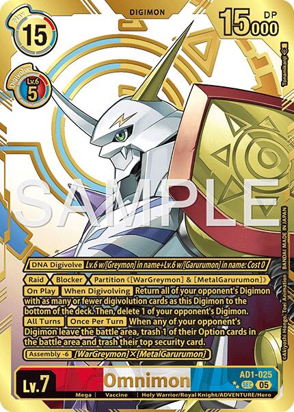 Omnimon [AD1-025] (Rare Pull) [Advanced Booster Digimon Generation] | Total Play