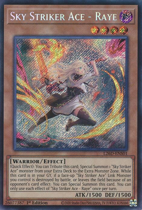 Sky Striker Ace - Raye (Alternate Art) (Secret Rare) [L26D-ENS01] Secret Rare | Total Play