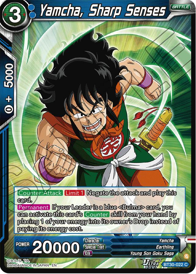Yamcha, Sharp Senses (BT30-022) [Three Glorious Fighters] | Total Play
