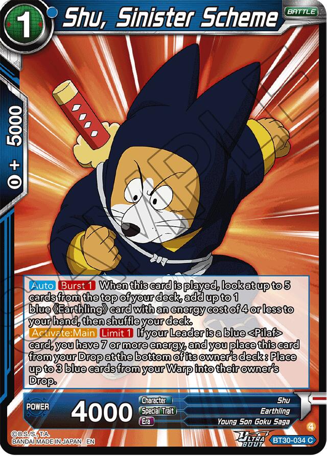 Shu, Sinister Scheme (BT30-034) [Three Glorious Fighters] | Total Play
