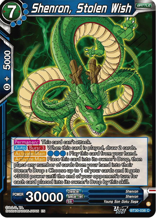 Shenron, Stolen Wish (BT30-038) [Three Glorious Fighters] | Total Play