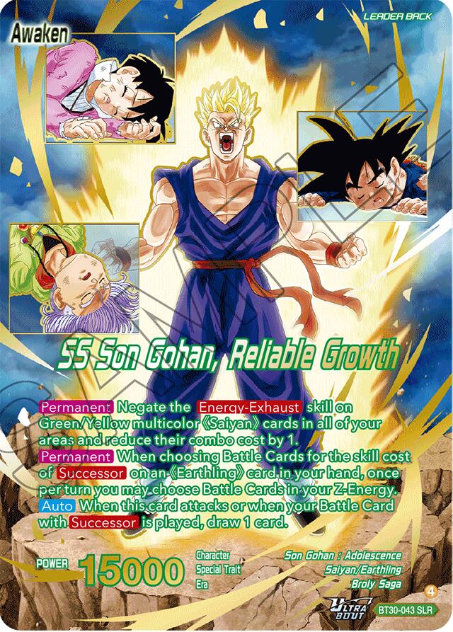 Son Gohan // SS Son Gohan, Reliable Growth (SLR) (BT30-043) [Three Glorious Fighters] | Total Play