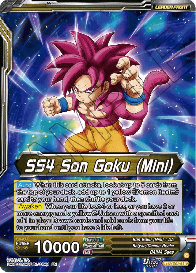 SS4 Son Goku (Mini) // SS4 Son Goku, Apex Evolution (SLR) (BT30-067) [Three Glorious Fighters] | Total Play