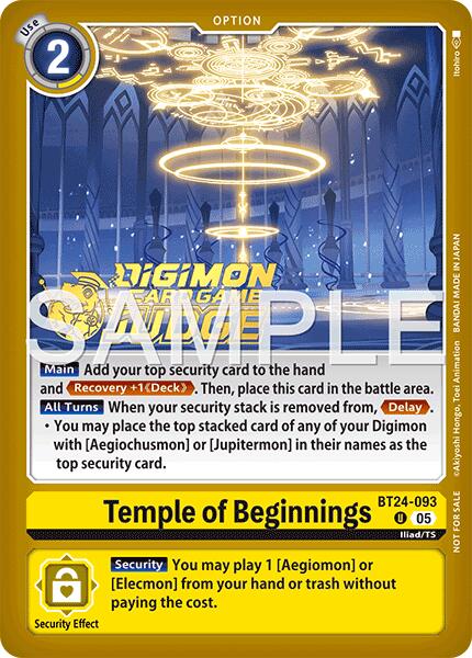 Temple of Beginnings [BT24-093] (Judge Pack 9) [Time Stranger] | Total Play