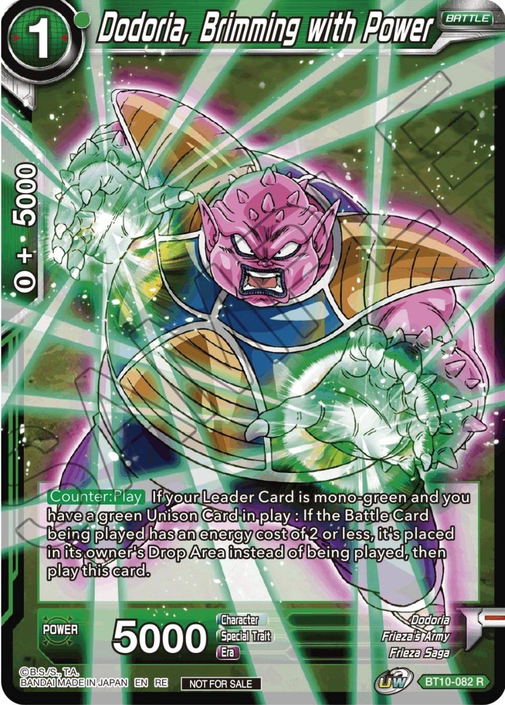 Dodoria, Brimming with Power (Championship Selection Pack 2023 Vol.1) (BT10-082) [Tournament Promotion Cards] | Total Play