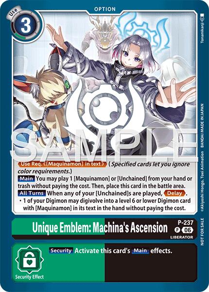 Unique Emblem: Machina's Ascension [P-237] (Store Tournament 2026 Vol. 2 Participation Pack) [Promotional Cards] | Total Play