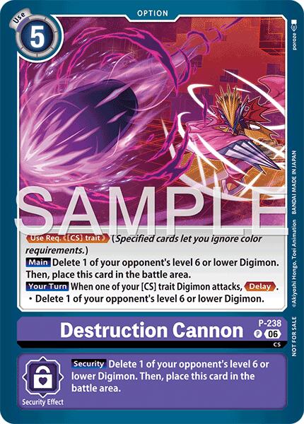 Destruction Cannon [P-238] (Store Tournament 2026 Vol. 2 Participation Pack) [Promotional Cards] | Total Play