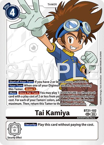 Tai Kamiya [BT21-102] (Reprint) [Advanced Booster Digimon Generation] | Total Play