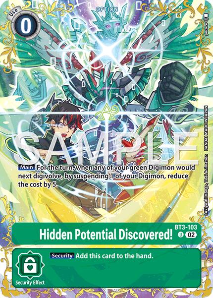 Hidden Potential Discovered! [BT3-103] (Alternate Art) [Dual Revolution] | Total Play