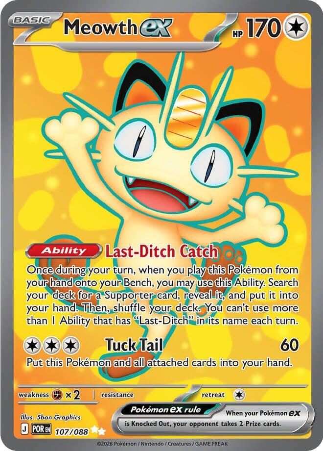 Meowth ex (107/088) [Mega Evolution: Perfect Order] | Total Play