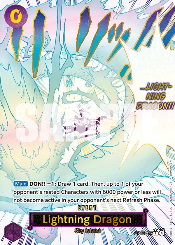 Lightning Dragon (Alternate Art) [Adventure on Kami's Island] | Total Play
