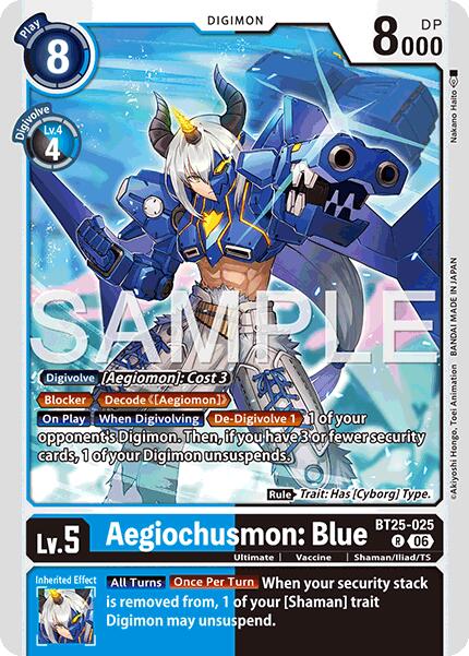 Aegiochusmon: Blue [BT25-025] [Dual Revolution] | Total Play