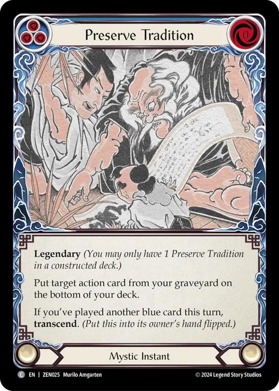 Preserve Tradition // Inner Chi [ZEN025] (Part the Mistveil Zen Blitz Deck) | Total Play