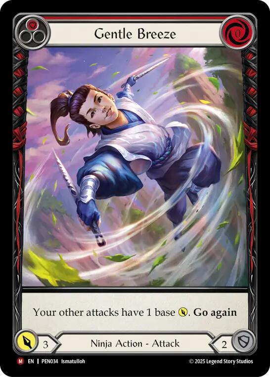 Gentle Breeze (Red) (Extended Art) [PEN034] (Compendium of Rathe)  Rainbow Foil | Total Play
