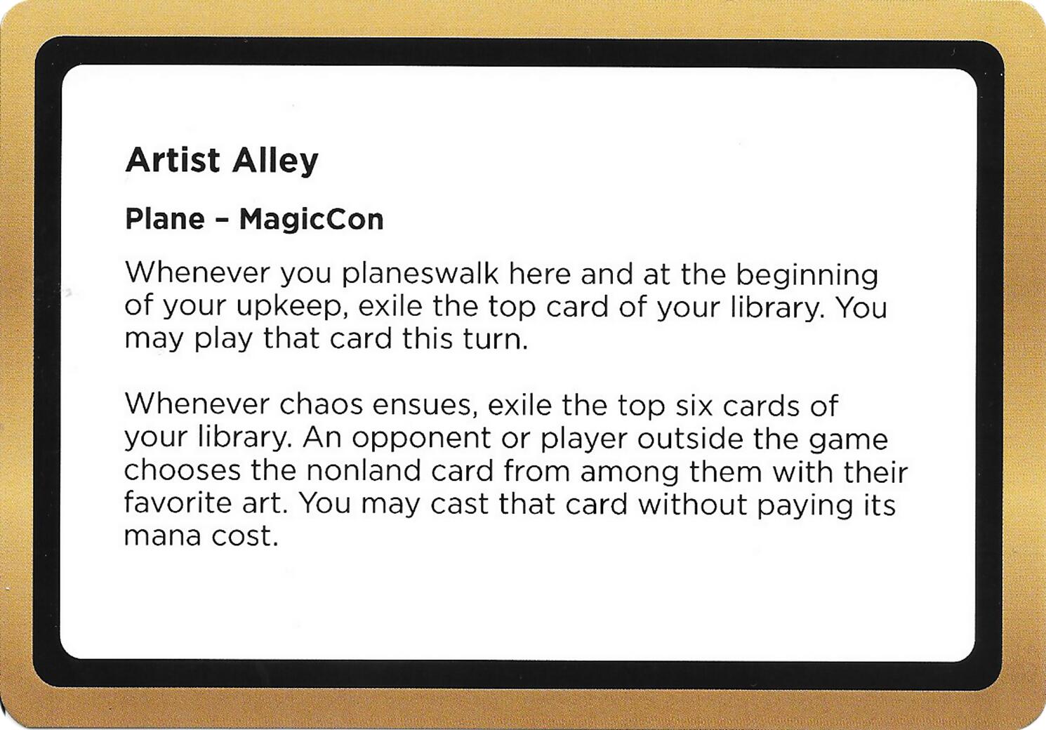 Artist Alley (Black Lotus Unknown Planechase) [Oversize Cards] | Total Play
