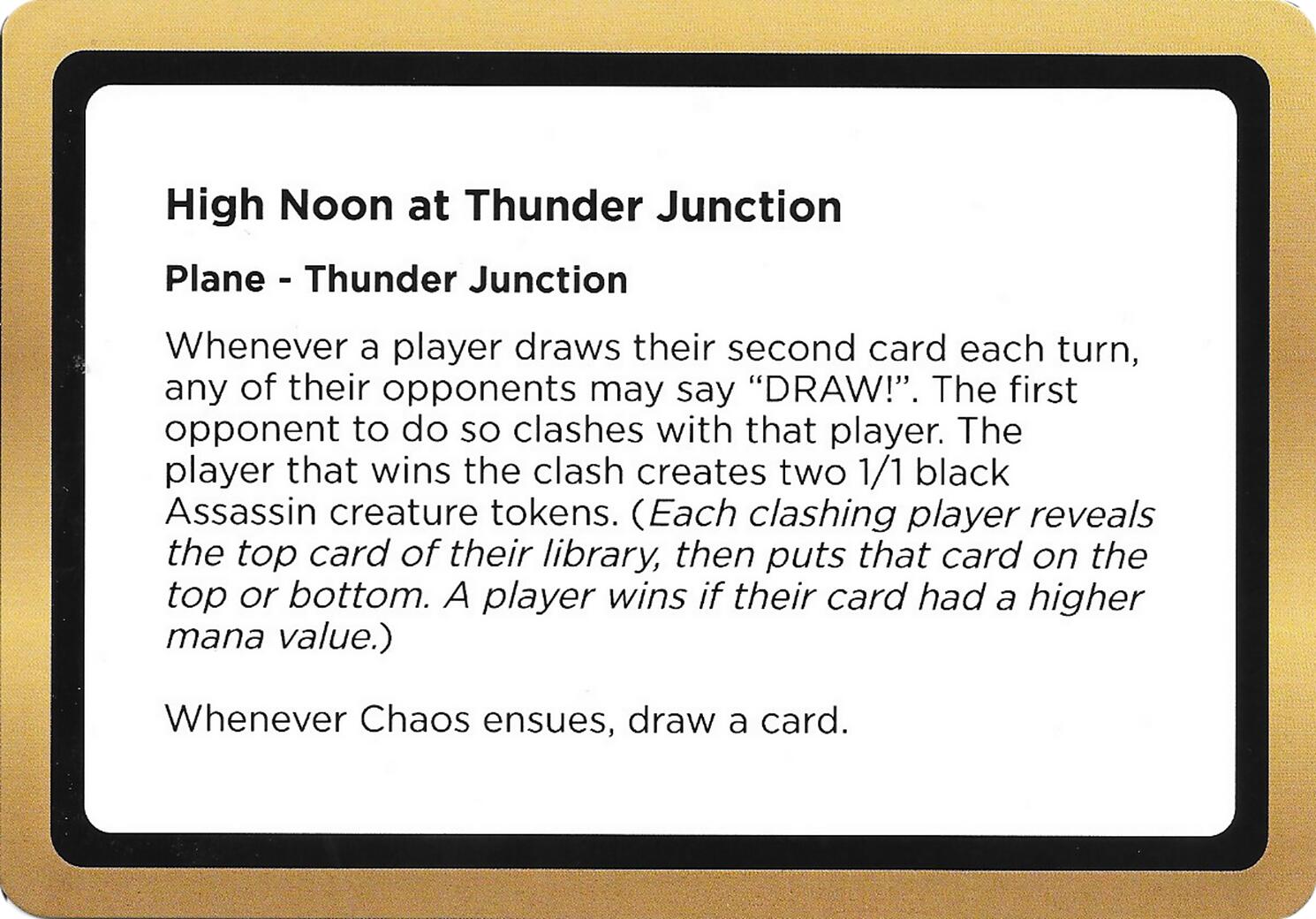 High Noon at Thunder Junction (Black Lotus Unknown Planechase) [Oversize Cards] | Total Play