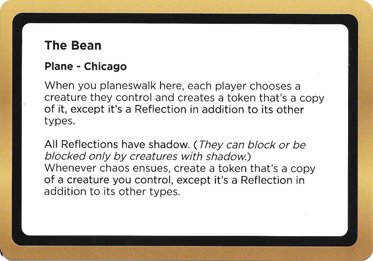 The Bean (Black Lotus Unknown Planechase) [Oversize Cards] | Total Play