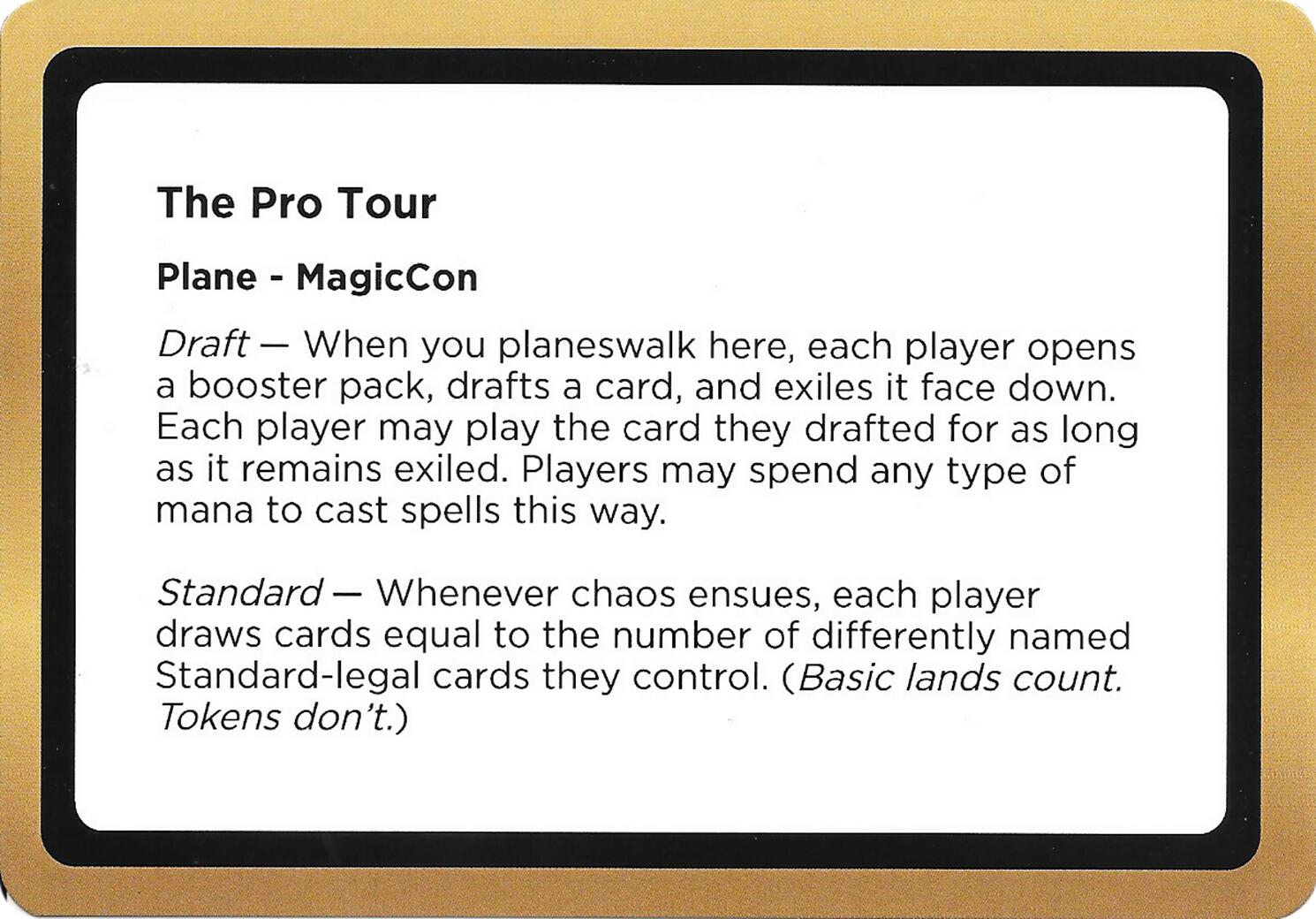 The Pro Tour (Black Lotus Unknown Planechase) [Oversize Cards] | Total Play