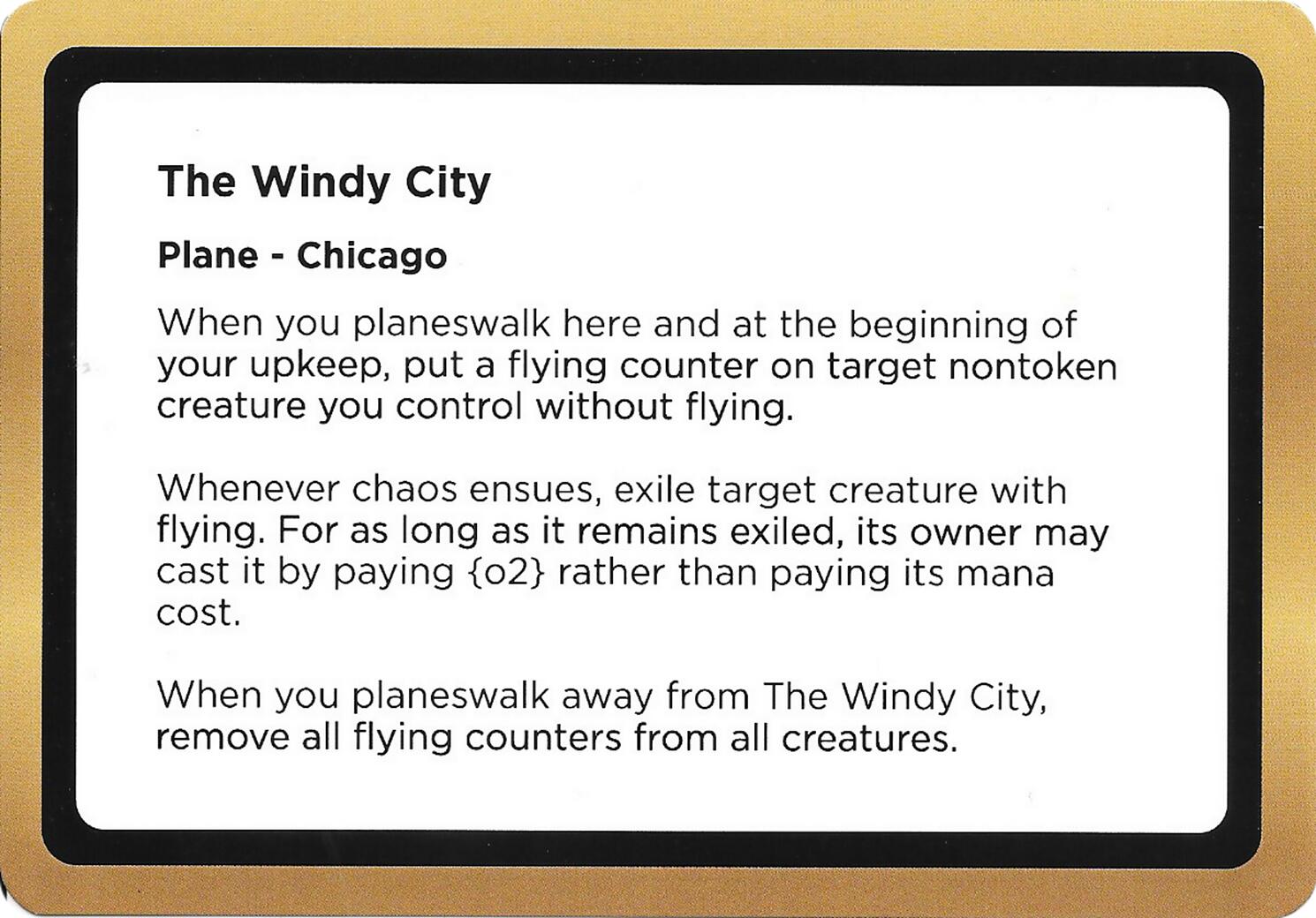 The Windy City (Black Lotus Unknown Planechase) [Oversize Cards] | Total Play